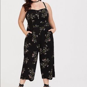 Torrid Floral Crop Jumpsuit